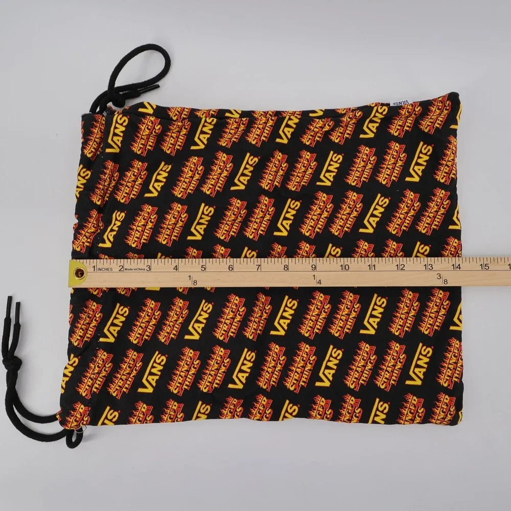 Vans Stranger Things All Over Print Drawstring Shoe Dust Bag Black